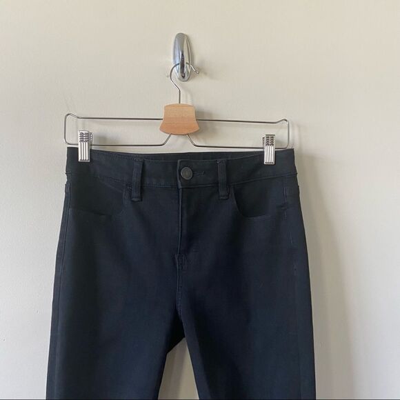 American Eagle-Hi Rise Black Distressed Jeggings (Size:6) - Picture 3 of 12